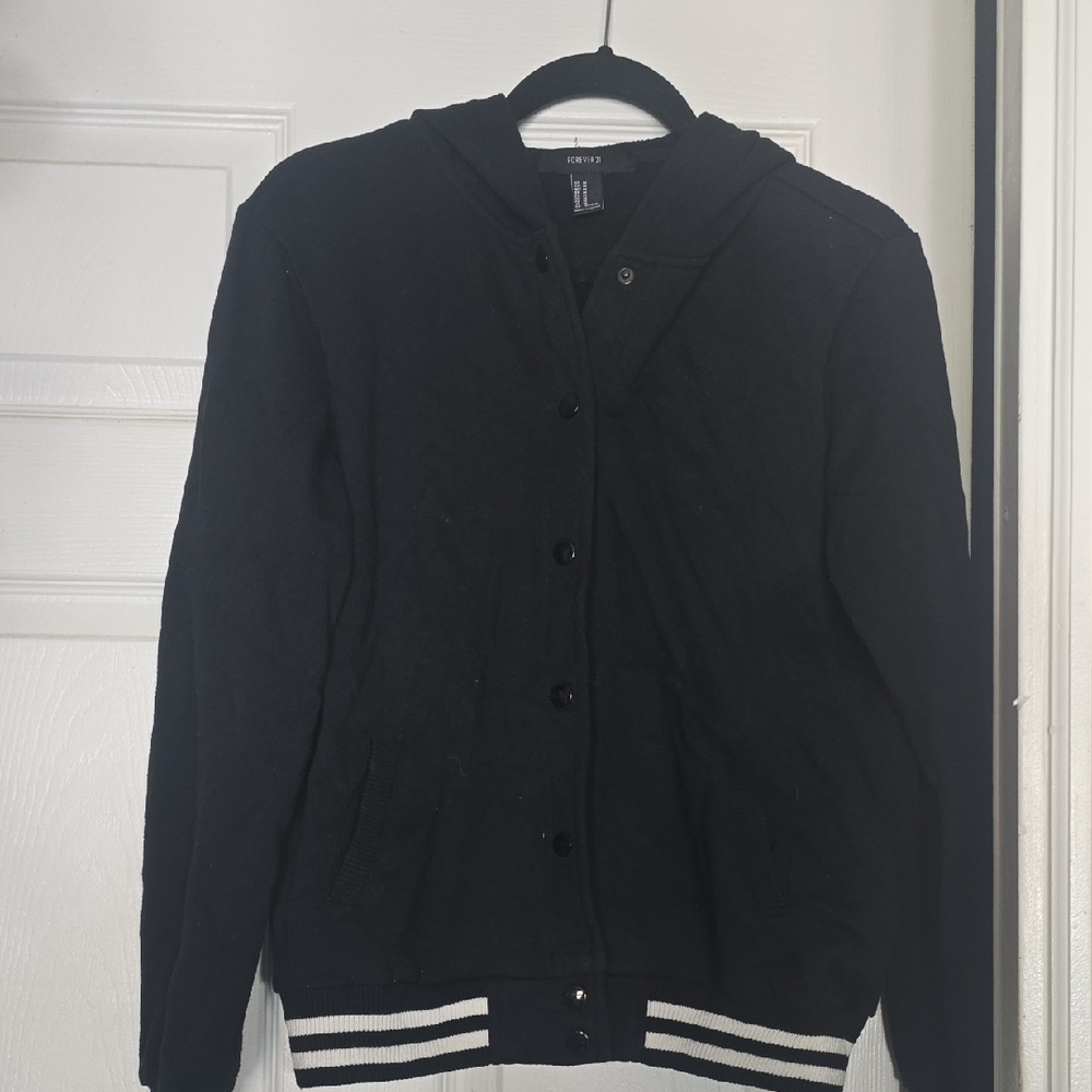 Forever 21 Black Bomber Jacket